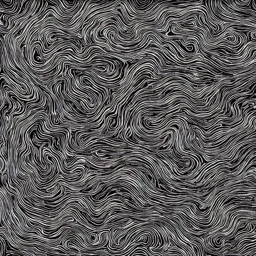 Image similar to topo camo, swirls, technical, acrylic, teeth, death metal, eerie, tribal, clay, dotting, lines, stipple, points, cybernetic, style of old painting, francis bacon art, sleep paralysis, hypnosis, eerie, terror, oil, neon, black and white, color splotches, colorful dots, ominous, abstract