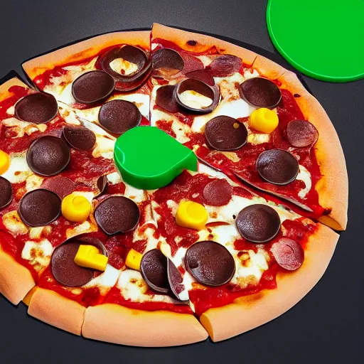 Image similar to lego pizza, 4k, 33m, detailed photograph