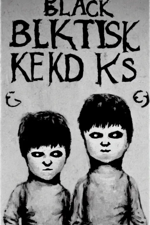 Image similar to black eyed kids, creepy