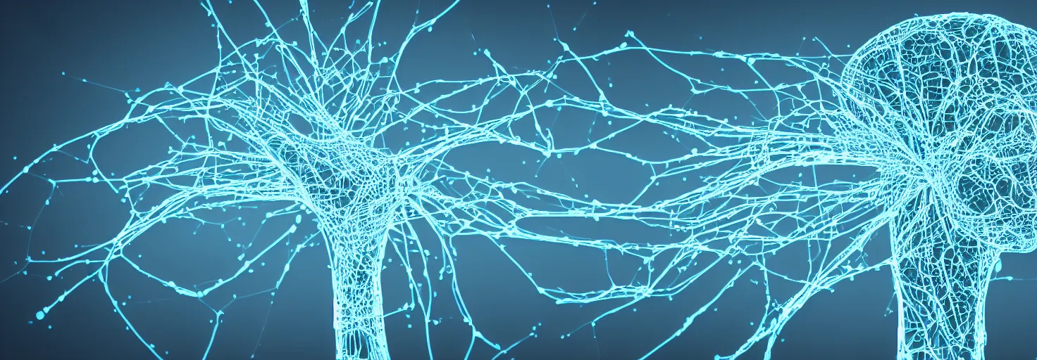 Image similar to artificial intelligence draws neuronet