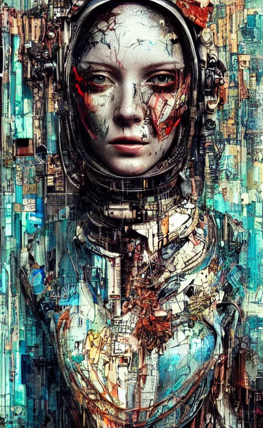 Image similar to beautiful women made of mech mask rendered in unreal engine, cyberpunk, full body, dark, rave, scifi, painted by albrecht durer | bernard buffet | carne griffiths | wlop