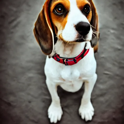 Prompt: a beagle morphed with a human photography, DSLR 35mm, low light photography, ultra fine detail
