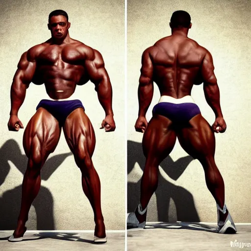 Image similar to overly muscular, testosterone filled, crazy-eyed bodybuilder chad, fullbody, fashion photo, unreal engine