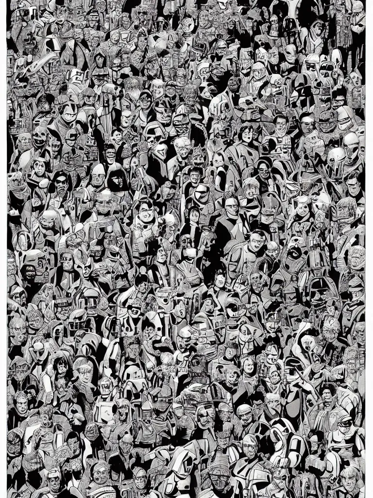 Image similar to Where's Waldo original page of Star Wars by Martin Handford