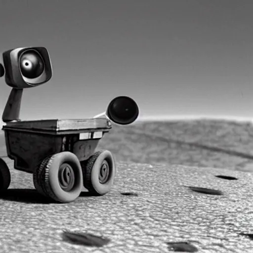 Image similar to wall · e in a twilight zone episode
