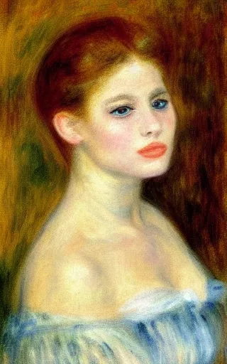 Prompt: portrait of abbey lee by auguste renoir