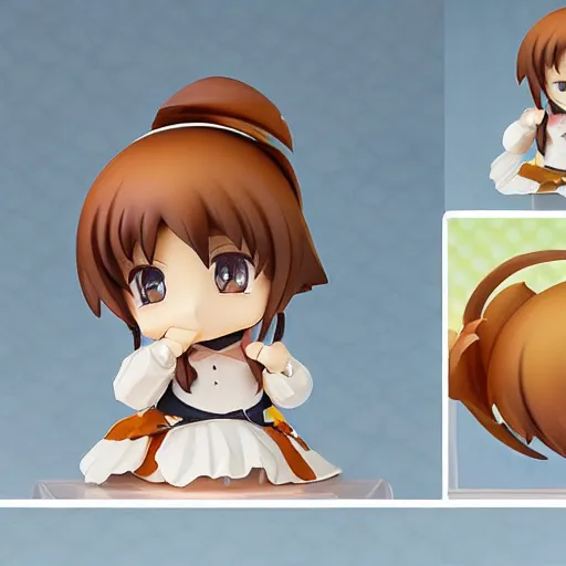 Prompt: beautiful water color concept art of cute nendoroid girl in the style of story book, toon rendering, close-up, flat, lacking in three-dimensionality, flat tone