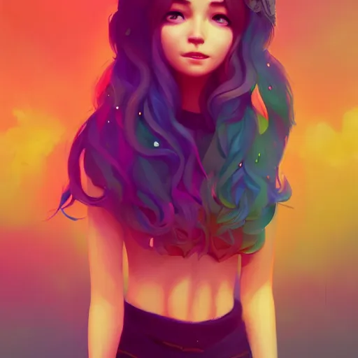 Image similar to portrait of a beautiful hippie, art by lois van baarle and ross tran and sam yang and ilya kuvshinov and guweiz, digital art, high detail, sharp focus, unreal engine 5, trending on artstation, deviantart, pinterest, 4 k uhd image