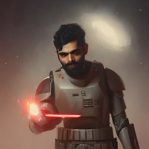 Image similar to A portrait of Rahul Kohli, star wars art, art by greg rutkowski, matte painting, trending on artstation