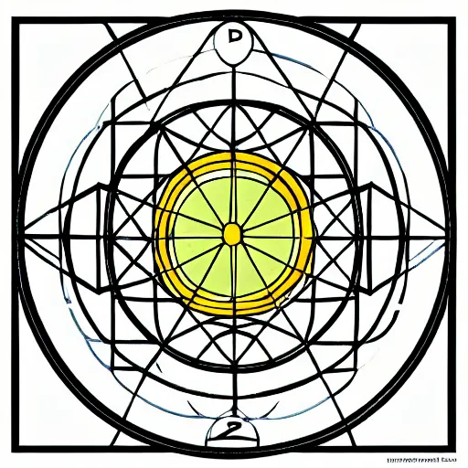 Image similar to kabbalah geometry diagram, circles and lines, sephirot