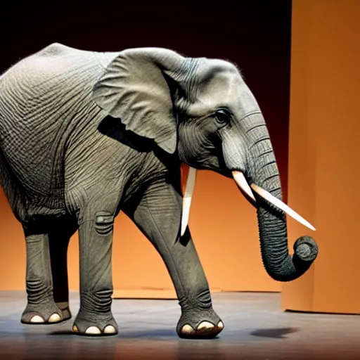 Image similar to an elephant as a guest in opera