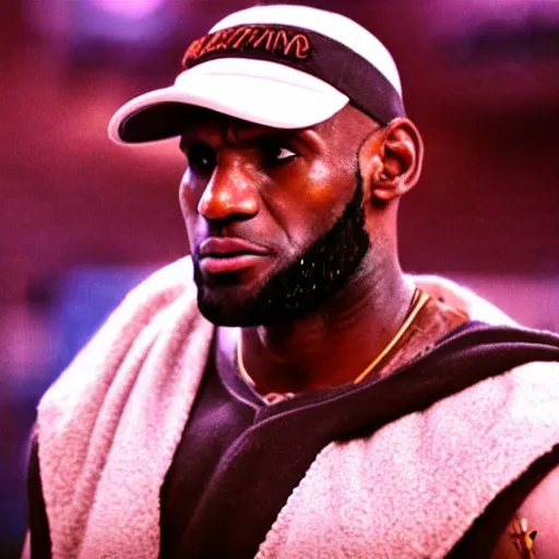 Prompt: a film still of lebron james playing the part of yoda