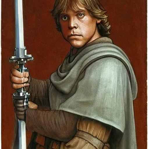 Image similar to luke skywalker by leonardo da vinci