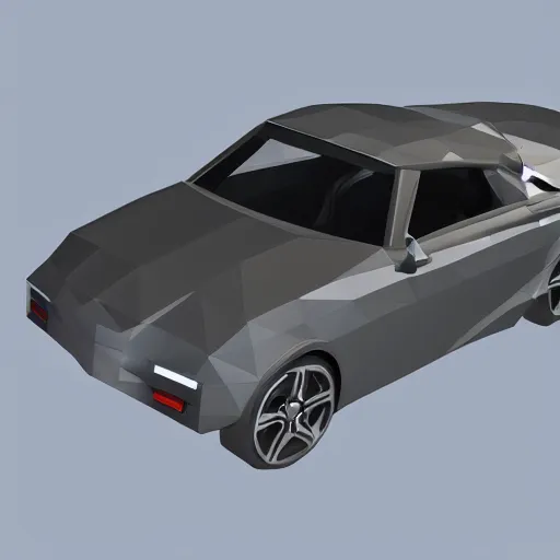 Image similar to a low poly model of a car