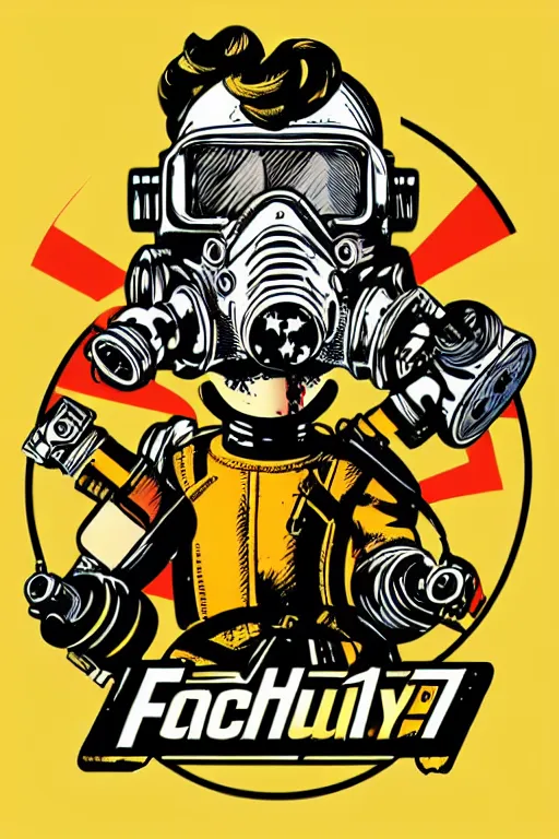 Image similar to fallout 7 6 retro futurist illustration art by butcher billy, sticker, colorful, illustration, highly detailed, simple, smooth and clean vector curves, no jagged lines, vector art, smooth andy warhol style