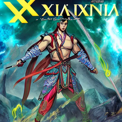 Prompt: xianxia hero comic book cover, full color