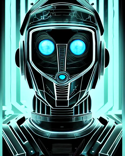 Image similar to cyberknight, character portrait, portrait, concept art, intricate details, highly detailed, sci - fi poster, cyberpunk art, in the style of looney tunes