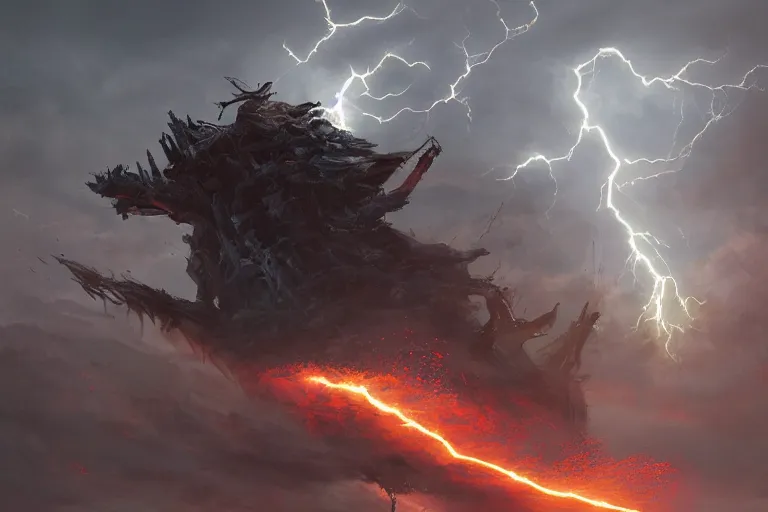 Image similar to lord of lightning by quentin mabille