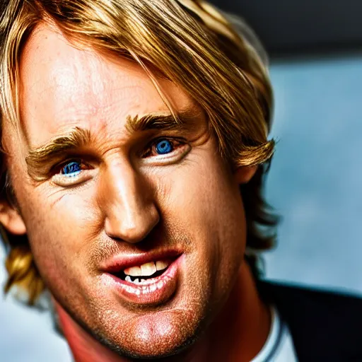 Prompt: owen wilson saying ka-chow