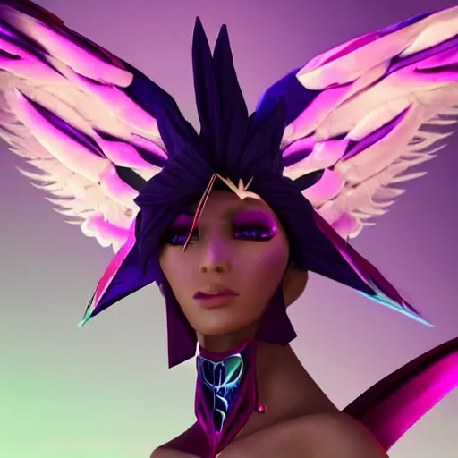 Image similar to still close up of pretty Xayah (Wild Rift) in KDA More music video. 3d render, octane render, game art, realistic, highly detailed, trending on artstation, 4k, trending on artstation, pixar, cgsociety, unreal engine 5, redshift render, trending on artstation, blender, behance, cg