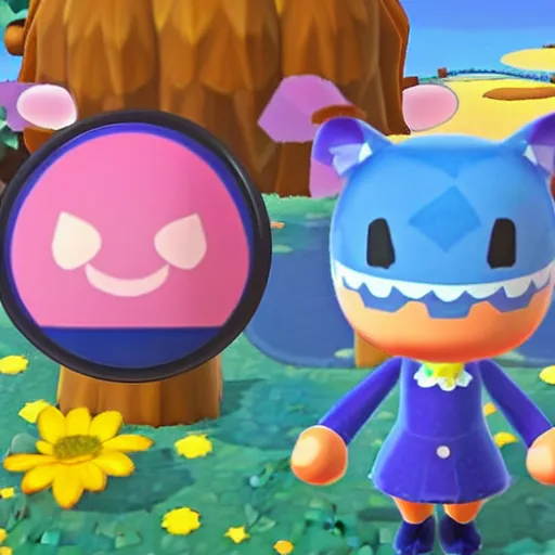 Image similar to mystique as a character in animal crossing