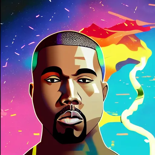 Image similar to key visual of kanye west, anime style