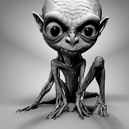 Prompt: Gollum with spider legs