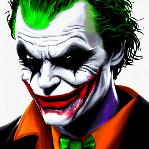 Image similar to the joker with the batman mask, digital painting, amazing detail, artstation, cgsociety