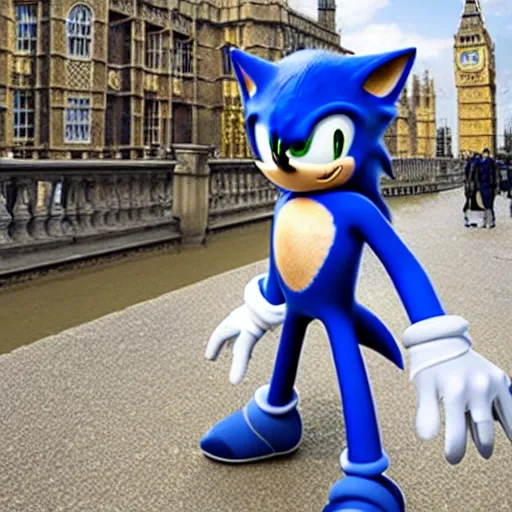 Image similar to Sonic visits London