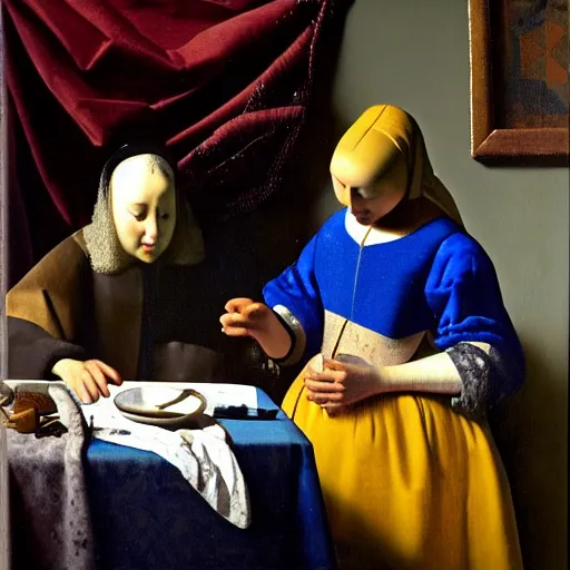 Image similar to my smartphone lost power by Johannes Vermeer