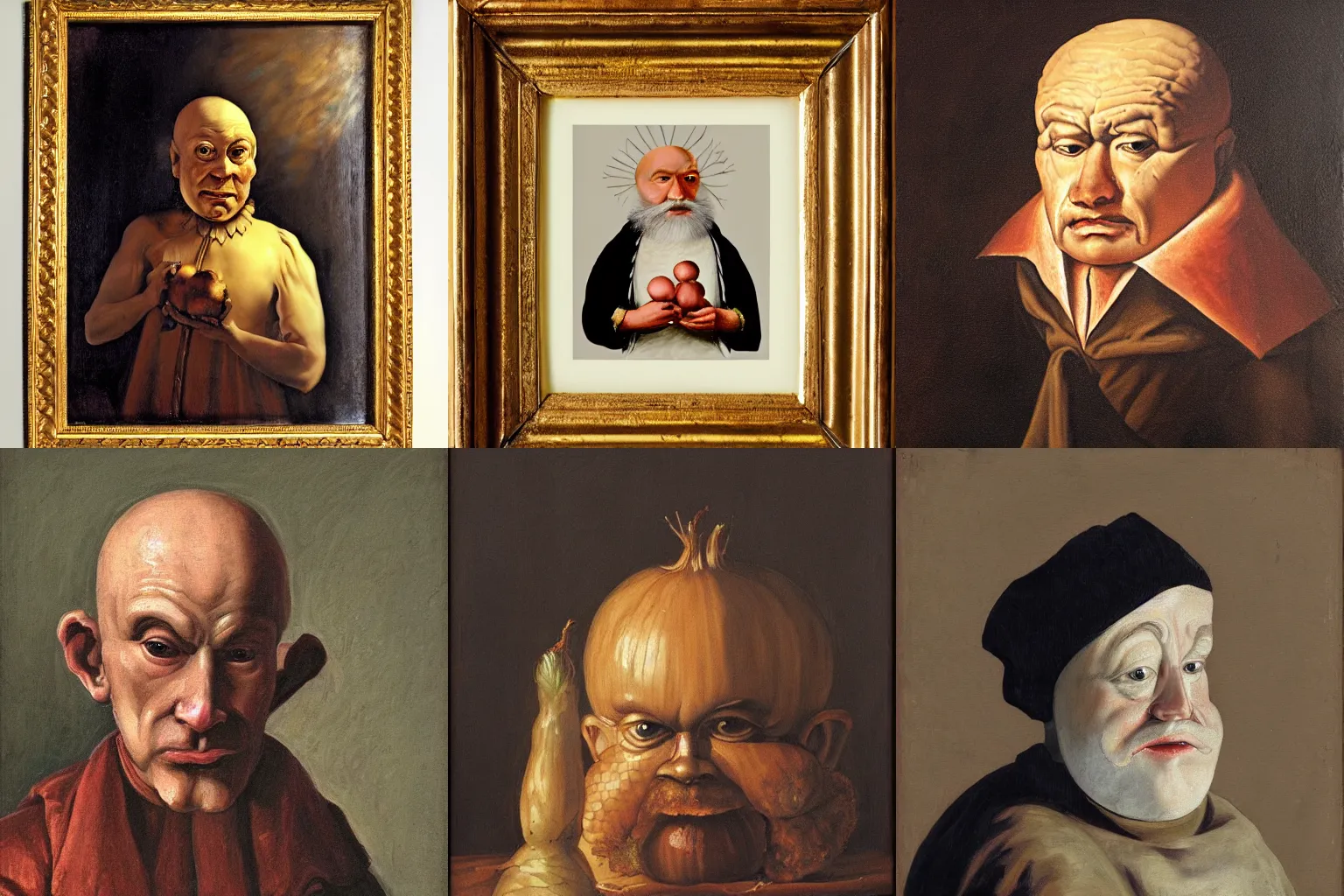 Prompt: onion man portrait, baroque painting