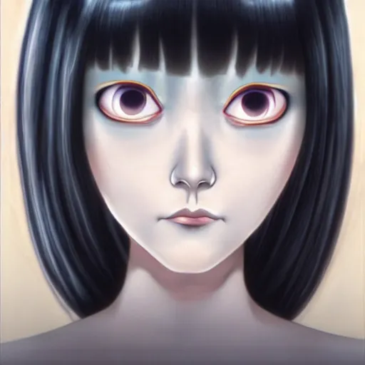 Image similar to photorealistic Tomie, by Junji Ito