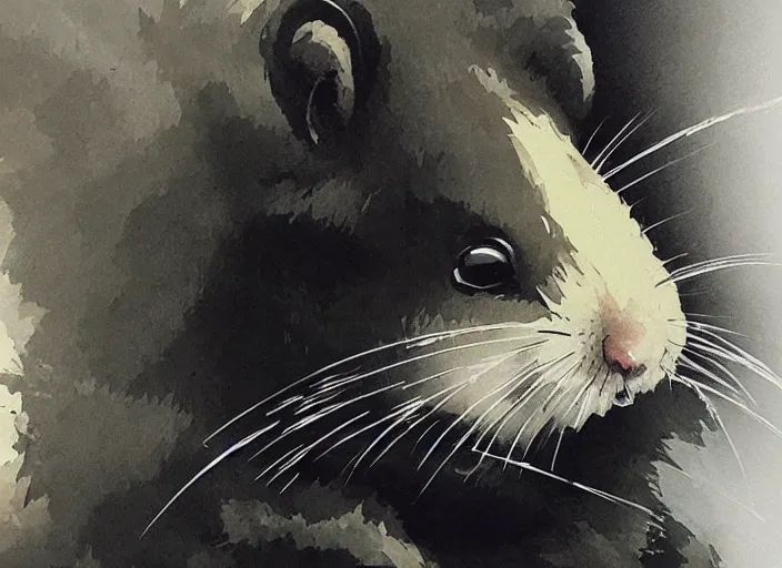 Prompt: a highly detailed beautiful portrait of a hamster by yoji shinkawa