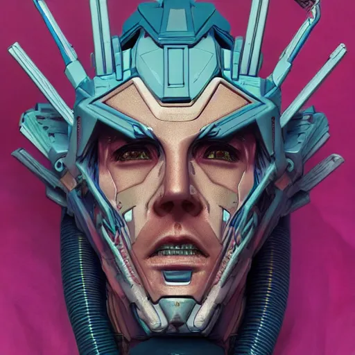 Image similar to 1 9 8 0 transformers rick sanchez portrait by and james jean and erik jones, inspired by ghost in the shell, beautiful fine face features, intricate high details, sharp, ultradetailed, 3 d octane render