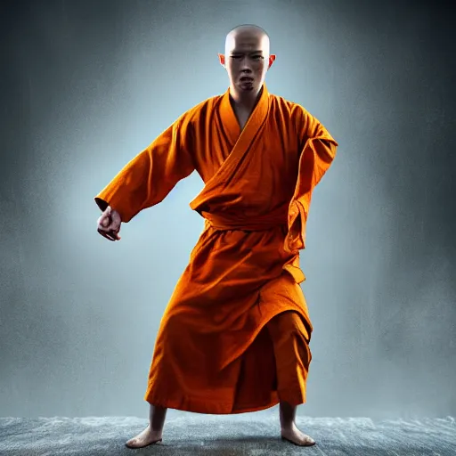 Prompt: full body pose, hyperrealistic photograph of a shaolin monk manipulating thunder, dim volumetric lighting, 8 k, octane beautifully detailed render, extremely hyper detailed, intricate, epic composition, cinematic lighting, masterpiece, trending on artstation, very very detailed, stunning, hdr, smooth, sharp focus, high resolution, award, winning photo