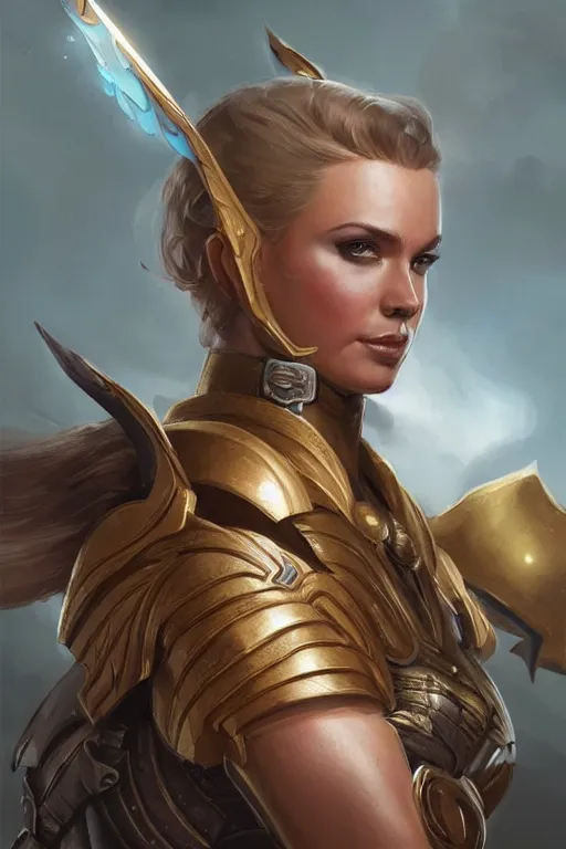 Image similar to amazon valkyrie athena, d & d, fantasy, portrait, highly detailed, headshot, digital painting, trending on artstation, concept art, sharp focus, illustration, art by artgerm and greg rutkowski and magali villeneuve