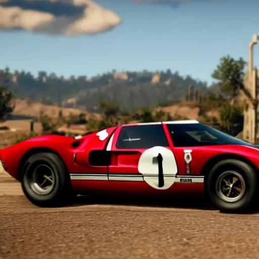 Prompt: ford gt 4 0 in red dead redemption 2