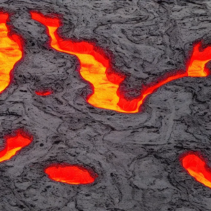 Prompt: wide angle shot of volcano in the form of the punisher icon with flowing fountains and rivers of lava. detailed, high art, intricate, artisan