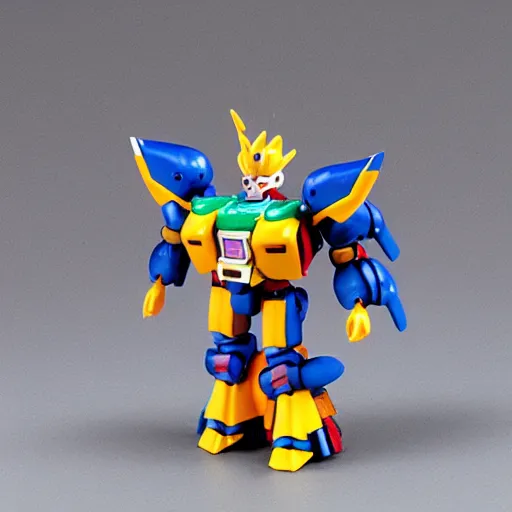 Image similar to a gashapon chibi super - deformed gundam mecha robot, design by hajime katoki, bandai, banpresto