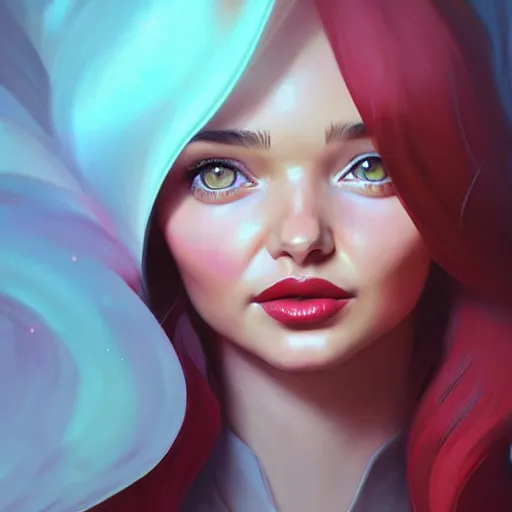 Prompt: a portrait of miranda kerr, pastel crimson - red, art by lois van baarle and loish and ross tran and rossdraws and sam yang and samdoesarts and artgerm and saruei and disney and wlop, digital art, highly detailed, intricate, sharp focus, trending on artstation hq, deviantart, unreal engine 5, 4 k uhd image