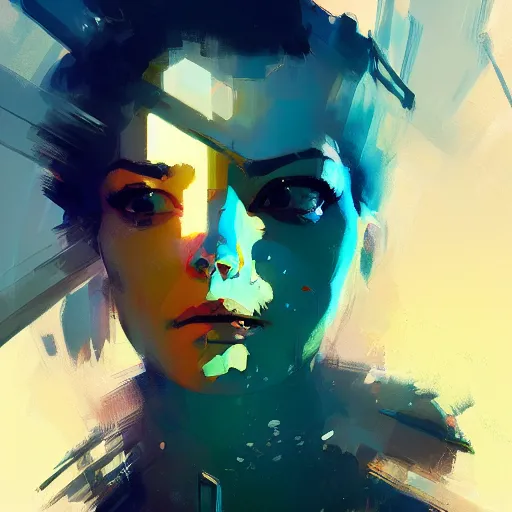 Image similar to portrait of a beautiful woman, style of John Berkey, Syd Mead, Anton Fadeev, Ismail Inceoglu, Ivan Shishkin, Greg Rutkowski, Marc Simonetti, Zac Retz