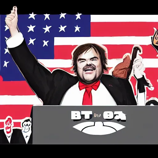 Image similar to Jack Black presidential inauguration