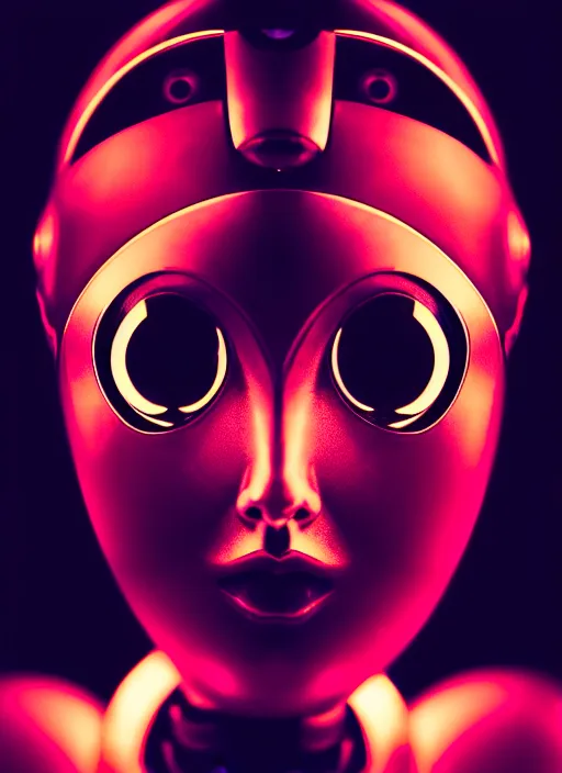 Prompt: a beautiful young female futuristic robot profile face, daguerrotype, closeup - view, f / 2. 8, low contrast, 1 6 k, beautiful lighting, reflective, in a symbolic and meaningful style, surreal dreamy poetic