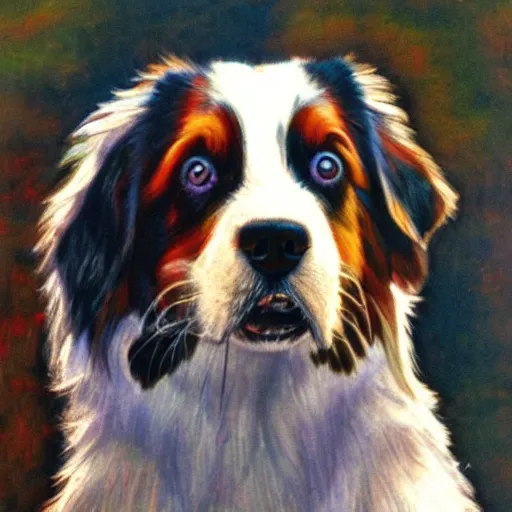 Prompt: australian shepard by neil gaiman