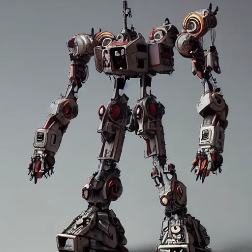 Image similar to skinny mega mech by mamoru nagano