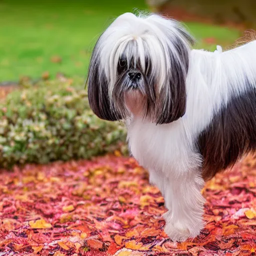 Image similar to an horse shi tzu dog hybrid