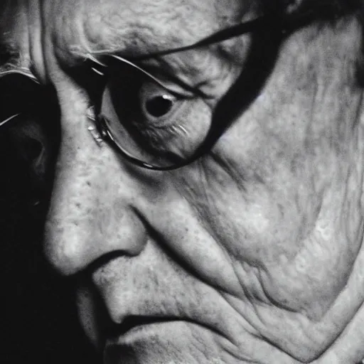 Prompt: a close - up pensive portrait of marcel duchamp in the style of hito steyerl and shinya tsukamoto and irving penn