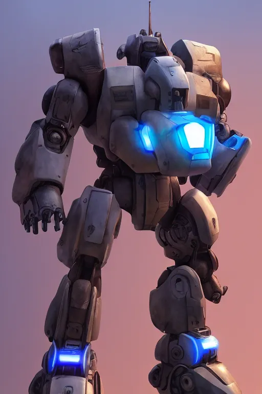 Image similar to mechwarrior 5 : mercenaries mech megaman transformer robot boss tank engine game octane render, 4 k, hd 2 0 2 2 3 d cgi rtx hdr style chrome reflexion glow fanart, global illumination ray tracing hdr fanart arstation by ian pesty by jesper ejsing pixar and disney unreal zbrush central hardmesh