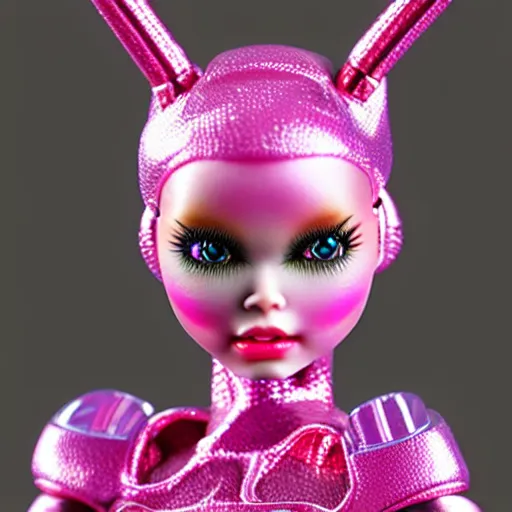 Image similar to alien barbie doll, product picture, highly detailed, intricate detail, vivid lighting, hd