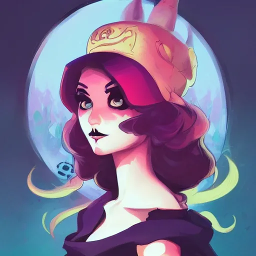 Prompt: a portrait of a girl skull face, princess peach, in the style of artgerm, charlie bowater, atey ghailan and mike mignola, vibrant colors and hard shadows and strong rim light, plain background, comic cover art, trending on artstation